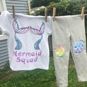 Custom mermaid shirt and pants set